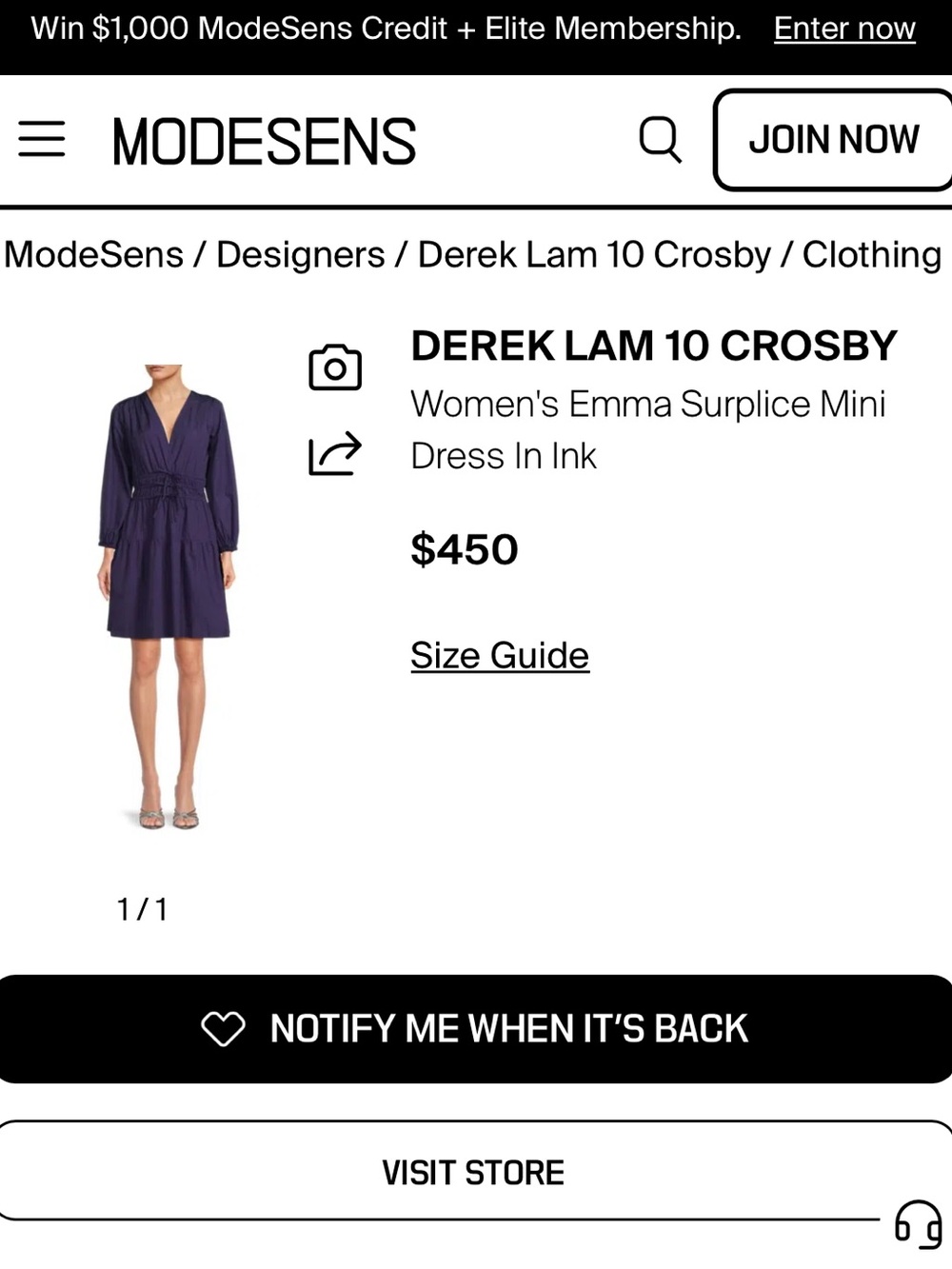 Derek Lam 10 emma surplice dress